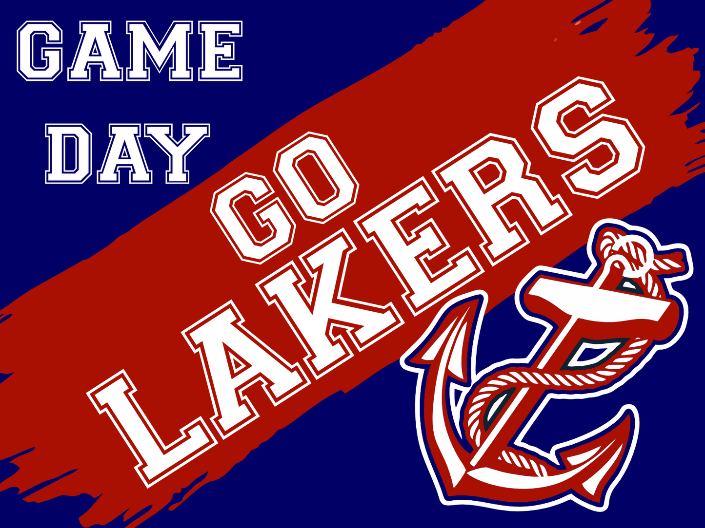 Game Day Coroplast Yard Sign w/yard stake (Local Pickup)